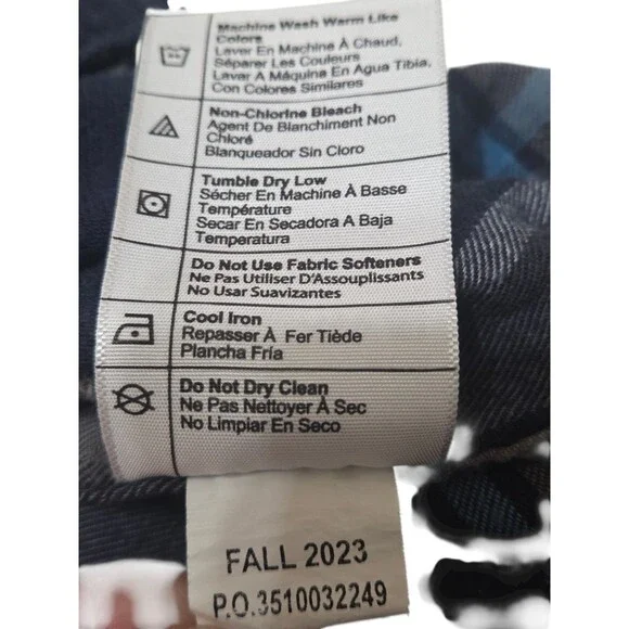 Carhartt Rugged Flex Relaxed Fit Long Sleeve Blue Plaid Flannel Shirt 2XL E1.8 - Picture 7 of 10